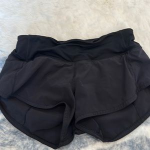 Black lululemon speed up shorts size 0
